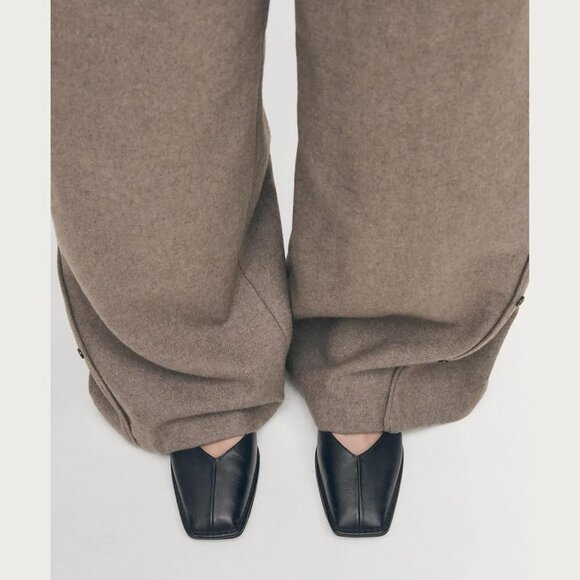 Women's Ballet Flats PU Square Toe Lace Up Wide Width Casual Slip On Shoes - Picture 5 of 5